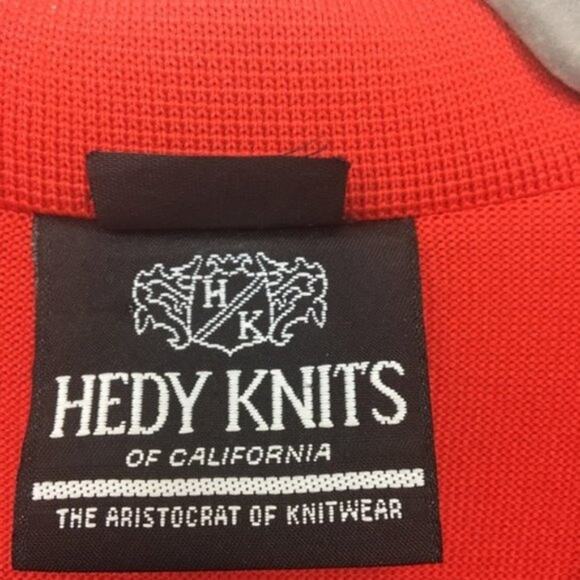 Hedy Knits Cardigan Librarian Jacket Womens Vintage 3/4 Sleeve Red Orange XL - Picture 3 of 14